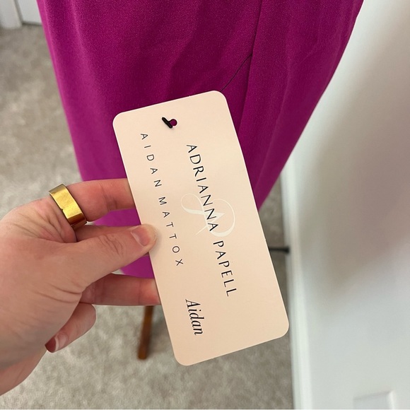 Adrianna Papell Pink Midi Dress Size 8 - Picture 4 of 12